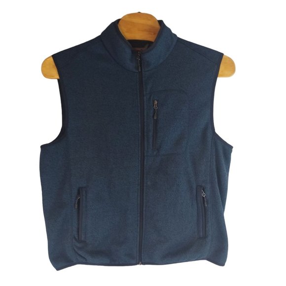 Free Country Mens 2XL XXL Blue Fleece‎ Outdoor Hiking Vest - Picture 2 of 6